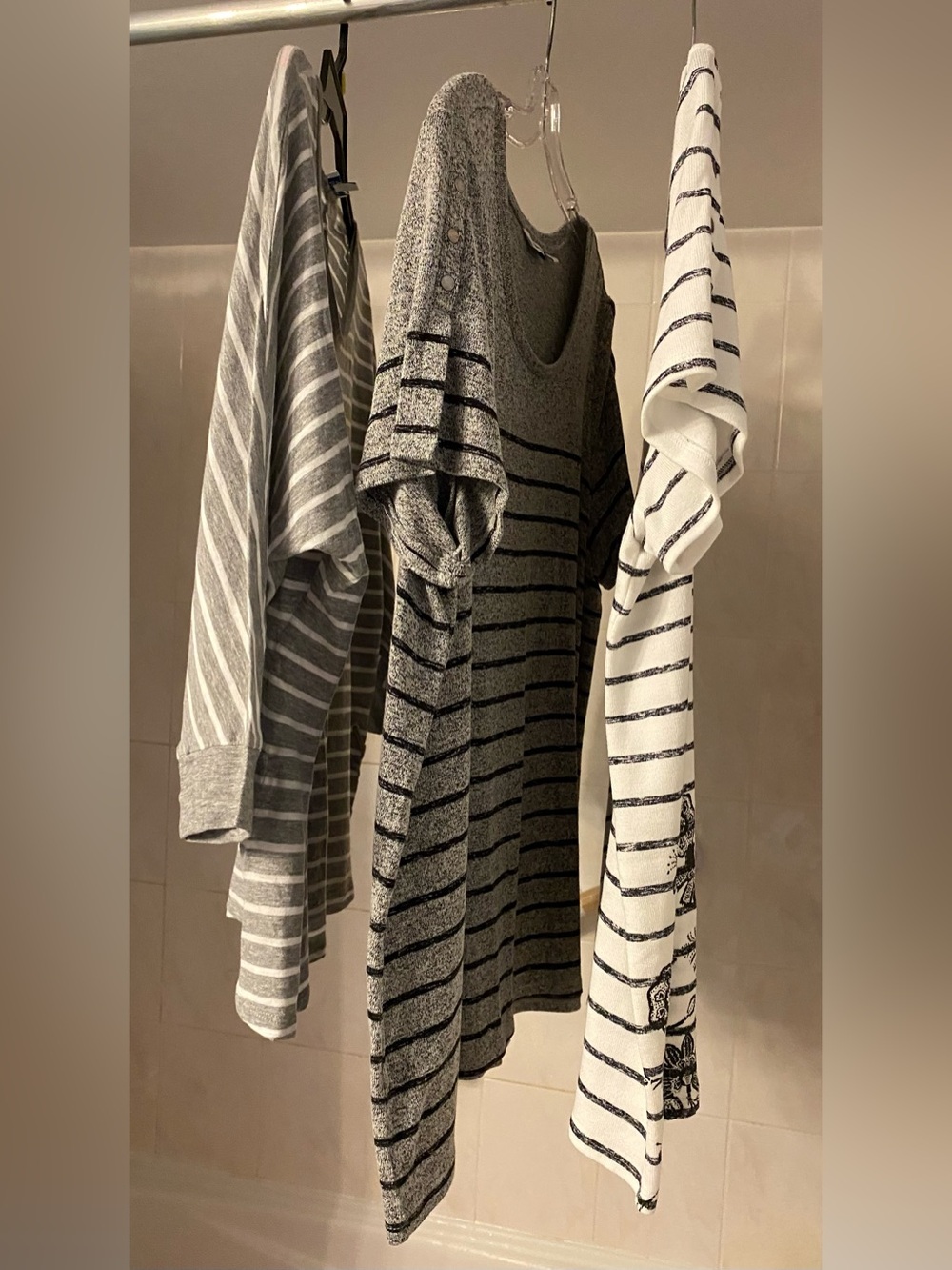 NWOT LOT OF 3 Women’s Gary, Black,  & White Striped Shirts 2X